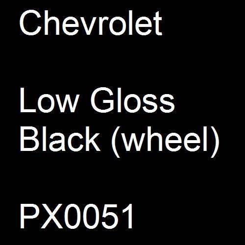 Chevrolet, Low Gloss Black (wheel), PX0051.